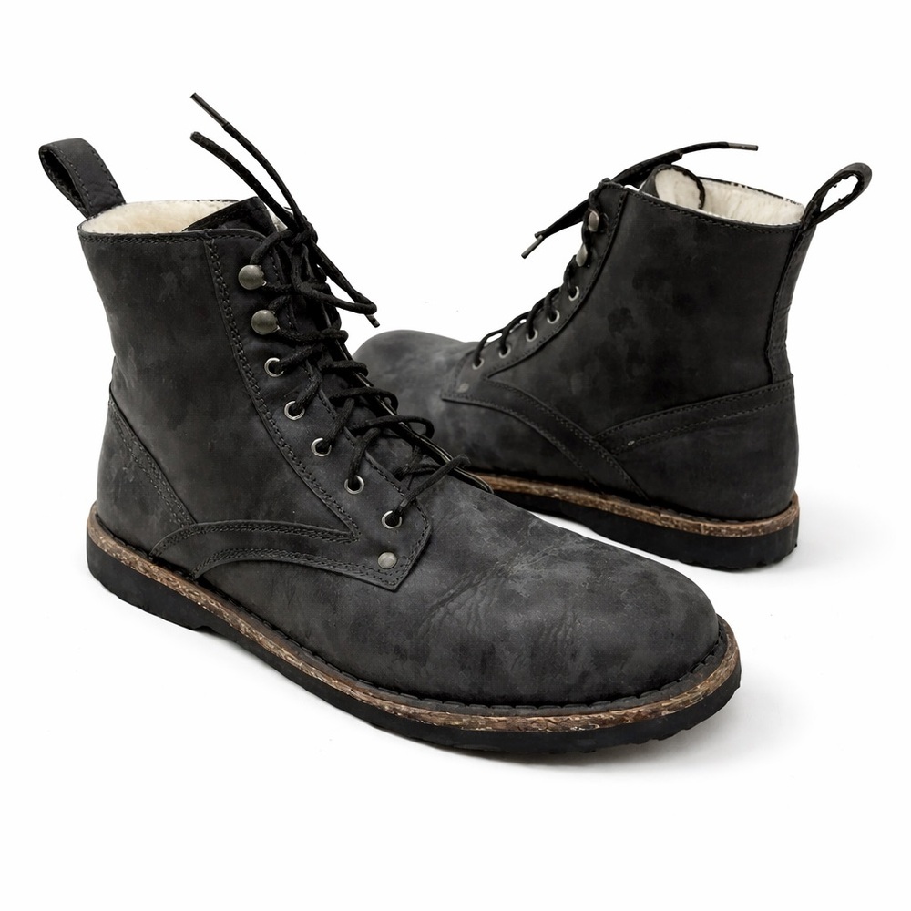 Birkenstock 41 Bryson graphite grey combat bootS Narrow military